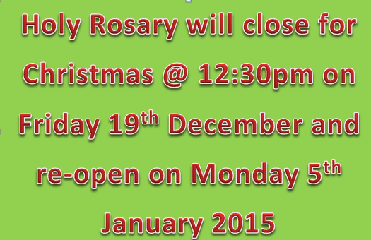 Holy Rosary Christmas Holidays