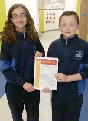 January 2014 Editor of The Pupil's Post - Marianne & Shane