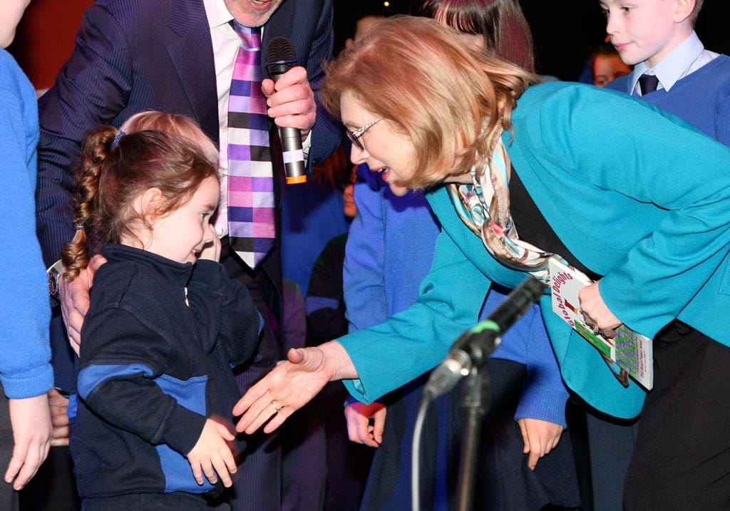 The minister meets some of our youngest students