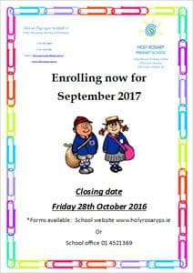 holy-rosary-primary-school-enrolment-2017-deadline-friday-28th-october-2016