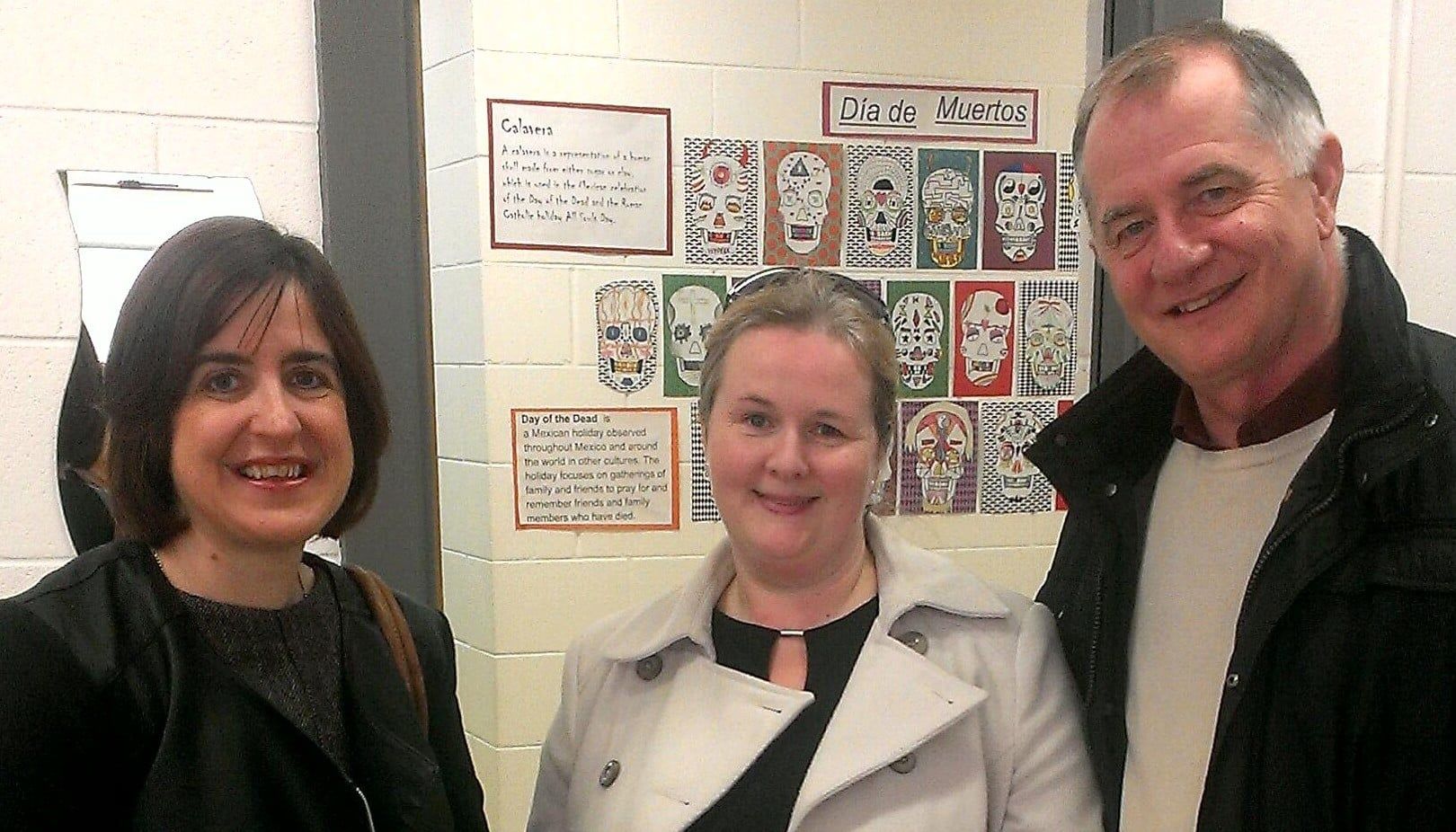 Holy Rosary Primary School: Our new Principal [from January 2015] Ms. Dolores Kelly, Aileen O'Dwyer Papp [Chair of Parents Association] and