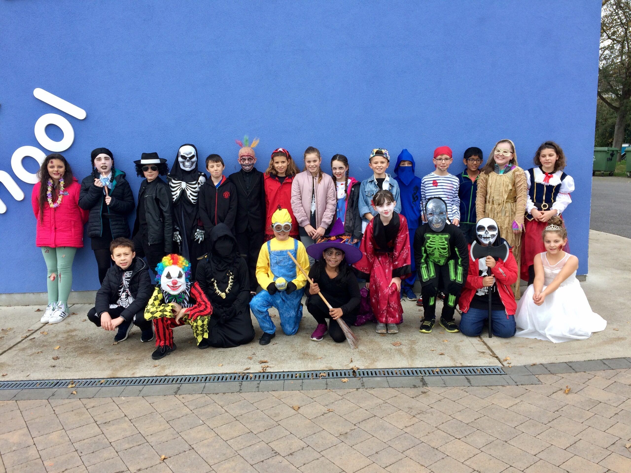 Ms Clancy's 5th Class enjoying the Halloween Parade!