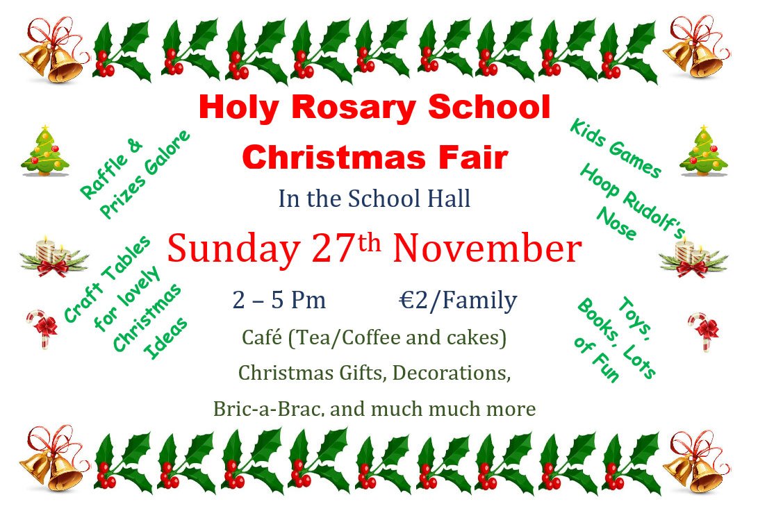 Holy Rosary Christmas Fair 2016 2 - 5pm